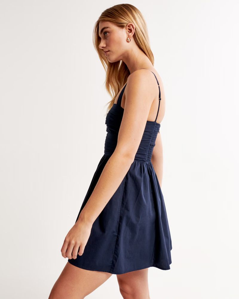 Emerson Poplin Wide Strap Mini Dress | Abercrombie & Fitch (US)
