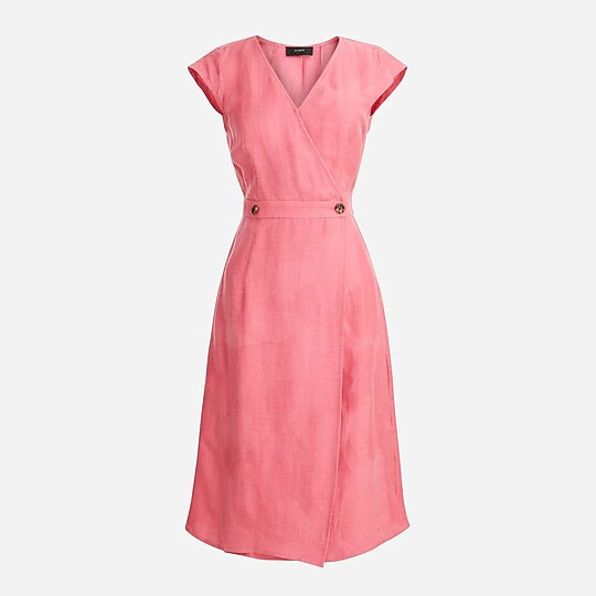 Linen-cupro sheath dress | J. Crew US