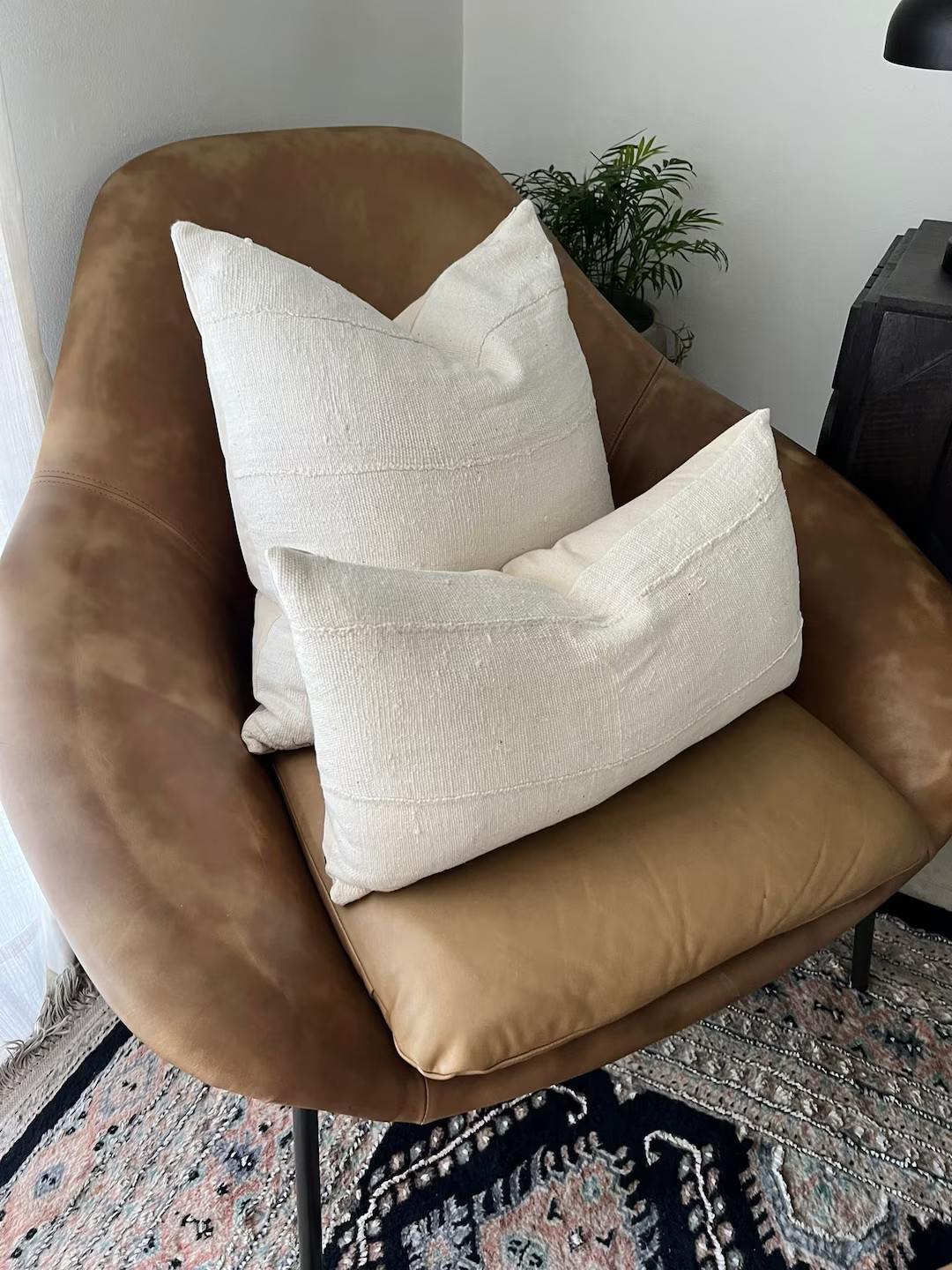 Throw Pillow Covers | Lumbar Pillow | Boho Handmade Mud Cloth Pillow Case | Ivory White | Mudclot... | Etsy (US)