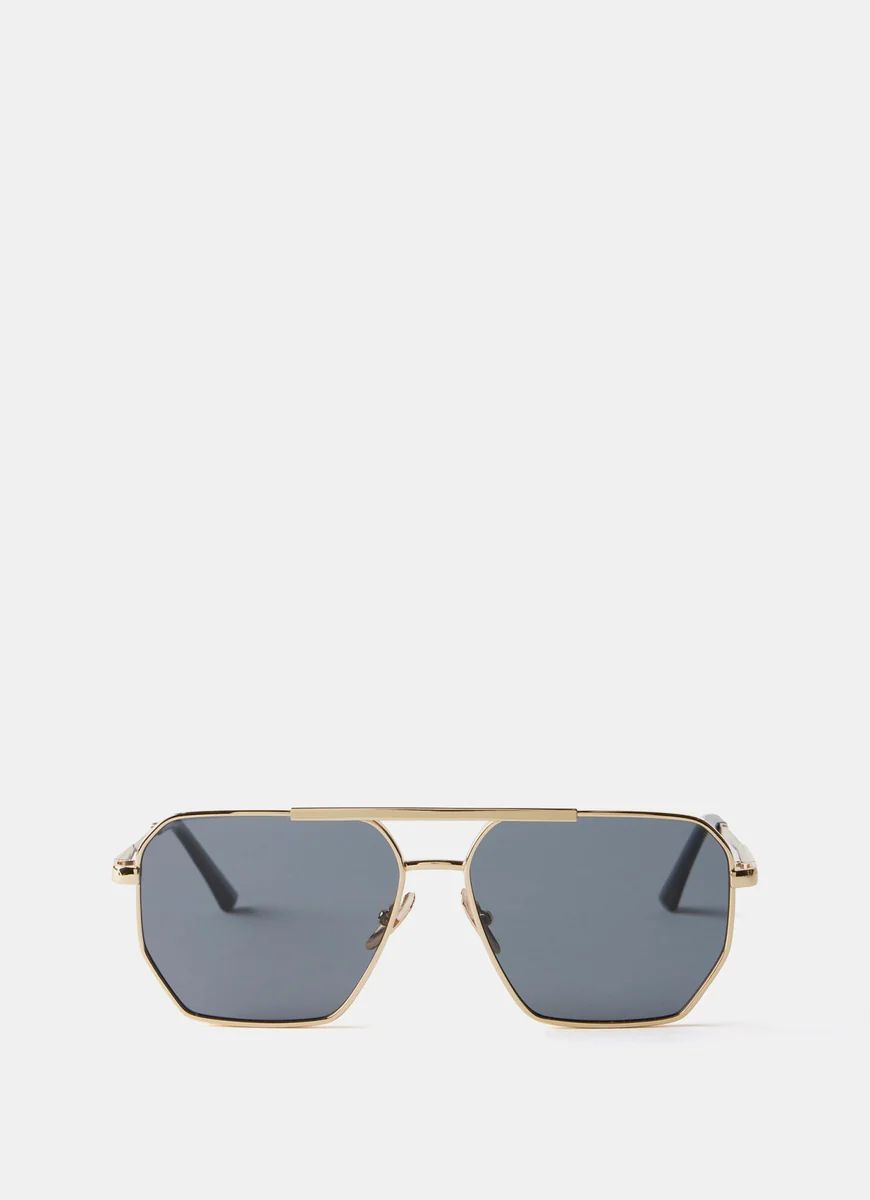 Gold Tone Aviator Sunglasses | Mint Velvet