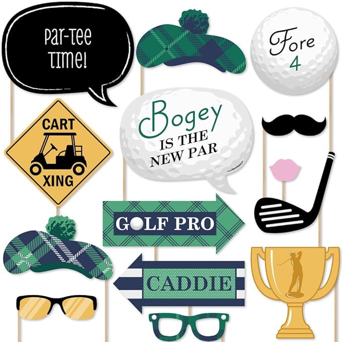 Big Dot of Happiness Par-Tee Time - Golf - Photo Booth Props Kit - 20 Count | Amazon (US)