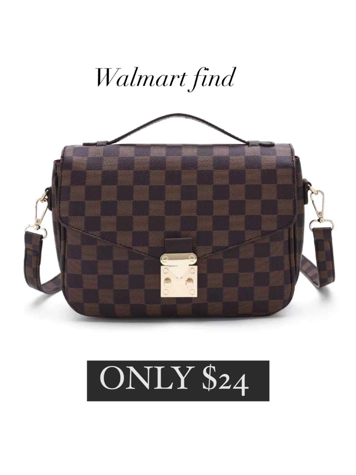 TWENTY FOUR Checkered Crossbody Bags for women Designer Shoulder