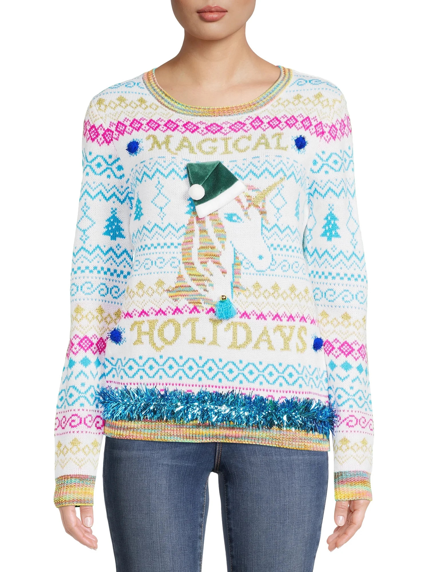 No Boundaries Juniors’ Christmas Sweater | Walmart (US)