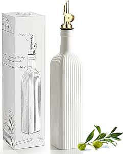 getstar 18 oz Olive Oil Dispenser Bottle for Kitchen, Ceramic Oil Bottle with Automatic Stainless... | Amazon (US)