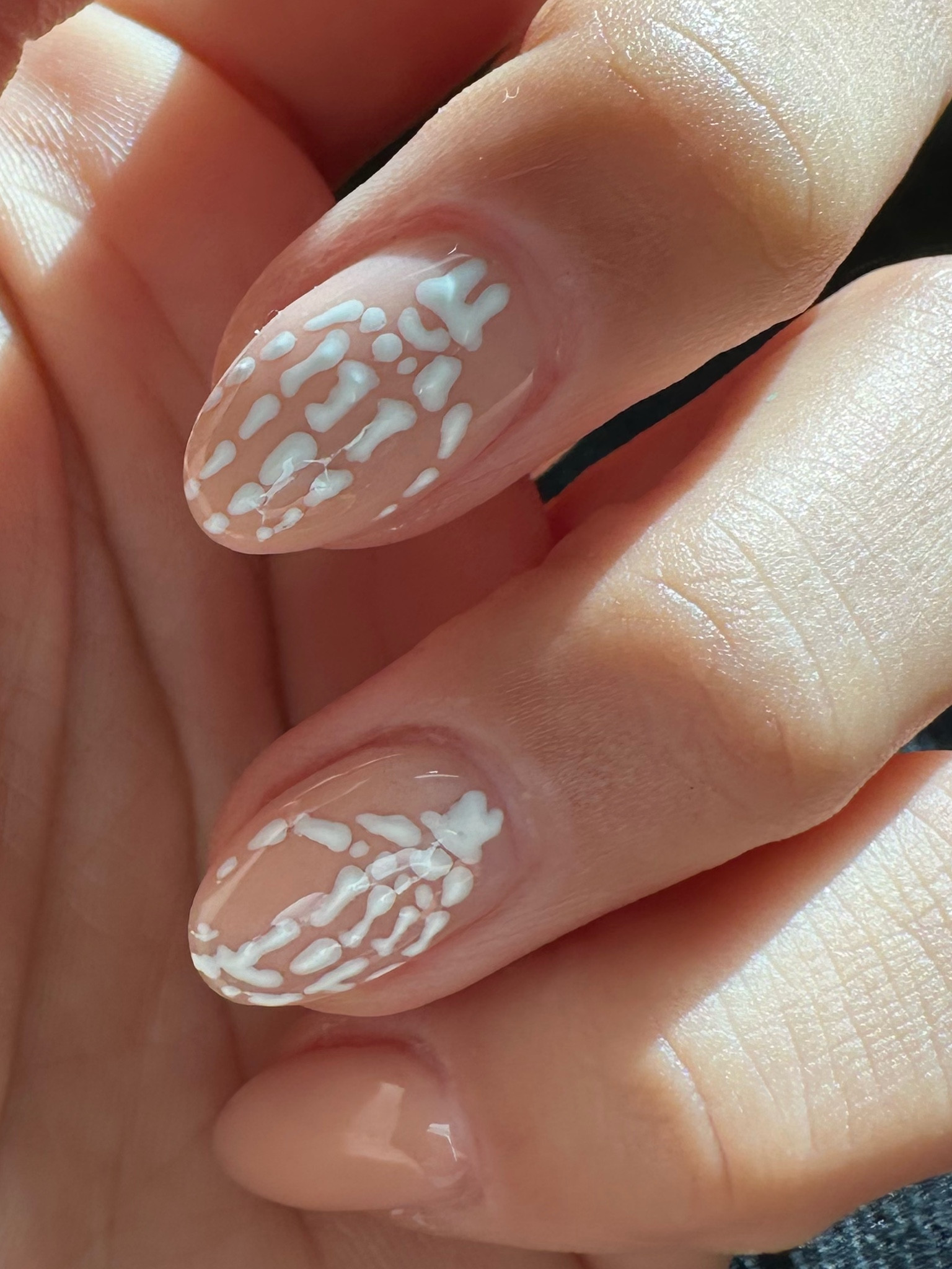 Halloween nails | I thought these skeletons were really cute 🥰 | I used builder gel as a base to protect my nails. Here are my layers: 1) base gel 2) builder gel 3) skeleton details with the colored gel using the ball point 4) top coat | #nailcare #nailhealth #nailtutorial #nailproducts #manicure #athomemanicure #manicureproducts #gelnails #buildergel #fallnails #halloweennails #halloweenmani

#LTKbeauty #LTKxPrime #LTKfindsunder50