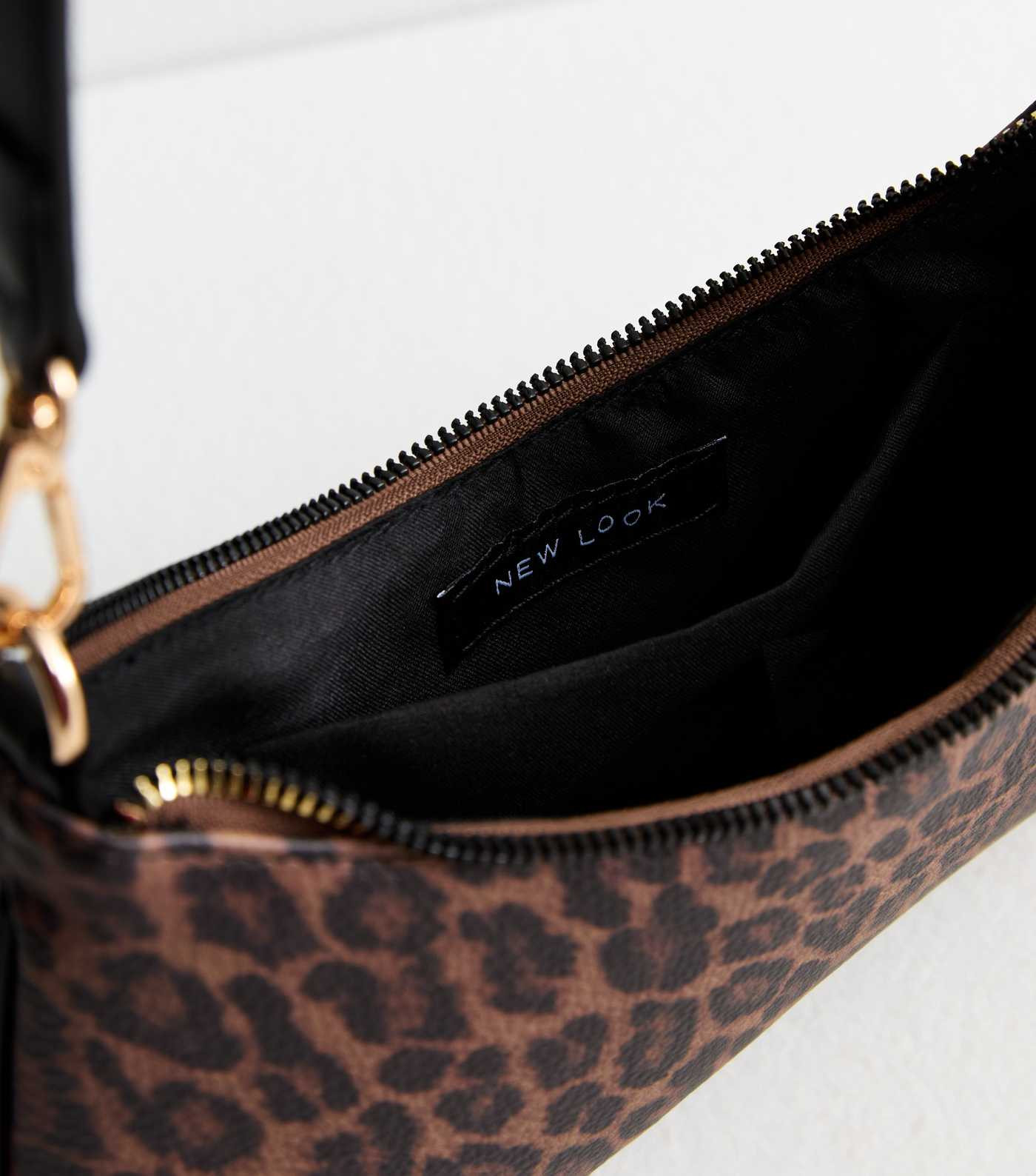 Brown Leopard Print Faux Leather Shoulder Bag | New Look | New Look (UK)