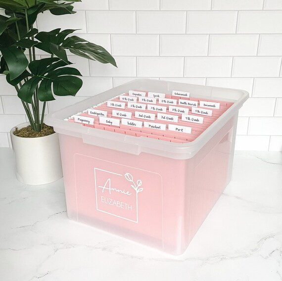 Kids File Box  Milestone Tote  Memory Box  Organization - Etsy | Etsy (US)