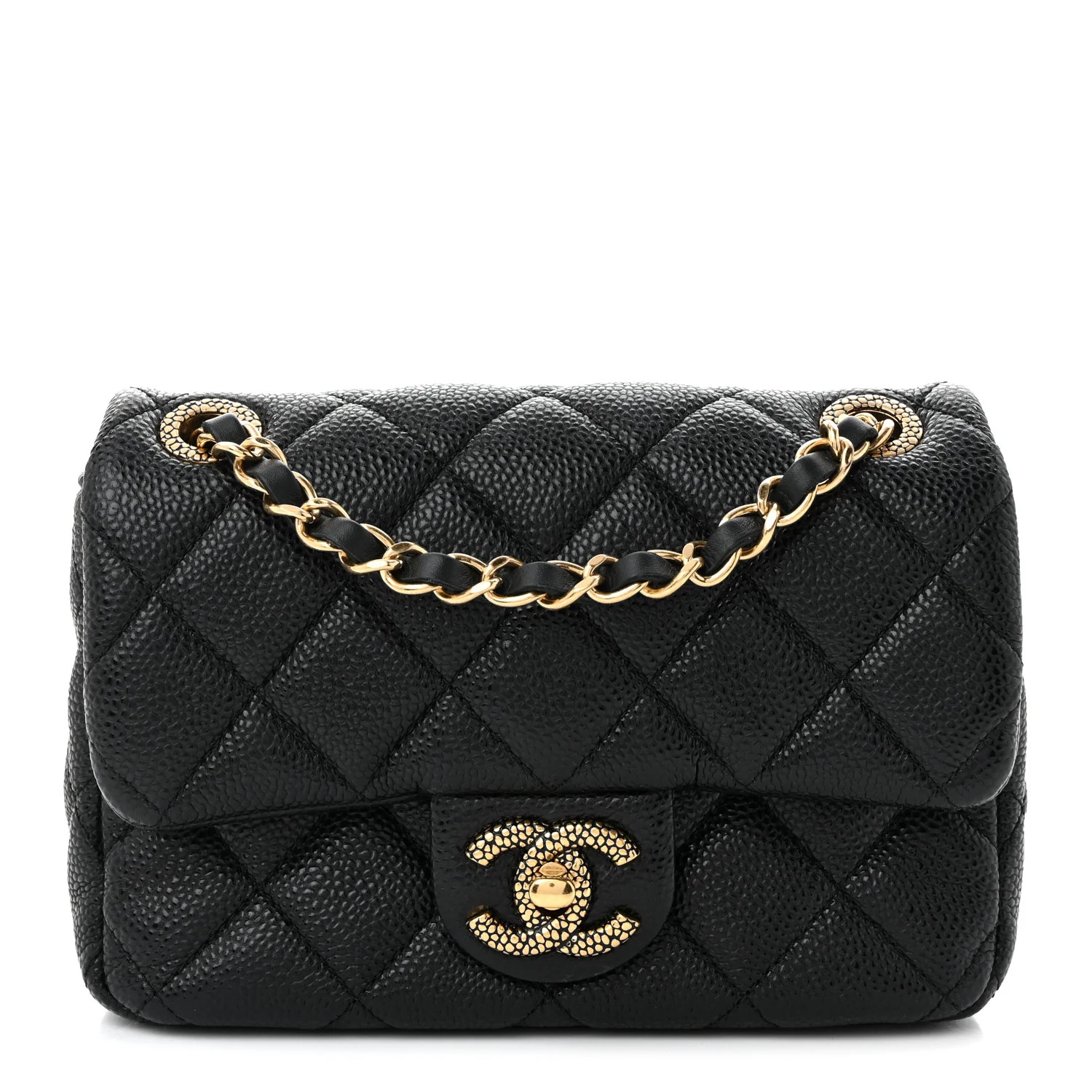 Chanel Grained Lambskin Quilted Mini Flap Black 1886104 | FASHIONPHILE (US)