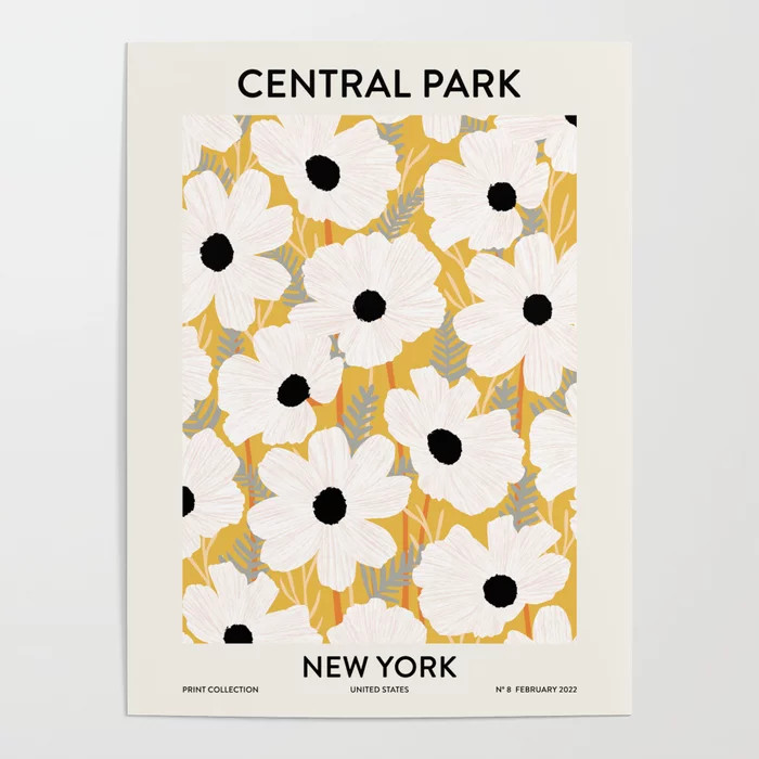 Flower market New York Central Park Poster | Society6