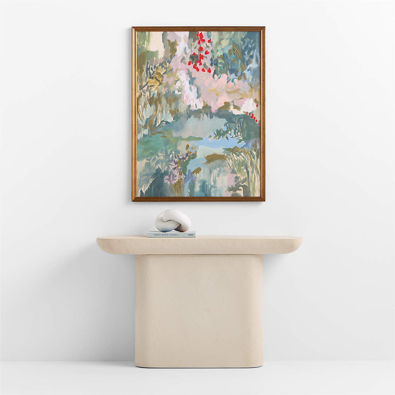 "La Bain" by Carolyn Misterek 32" x 42" Framed Wall Art Print | Crate & Barrel | Crate & Barrel