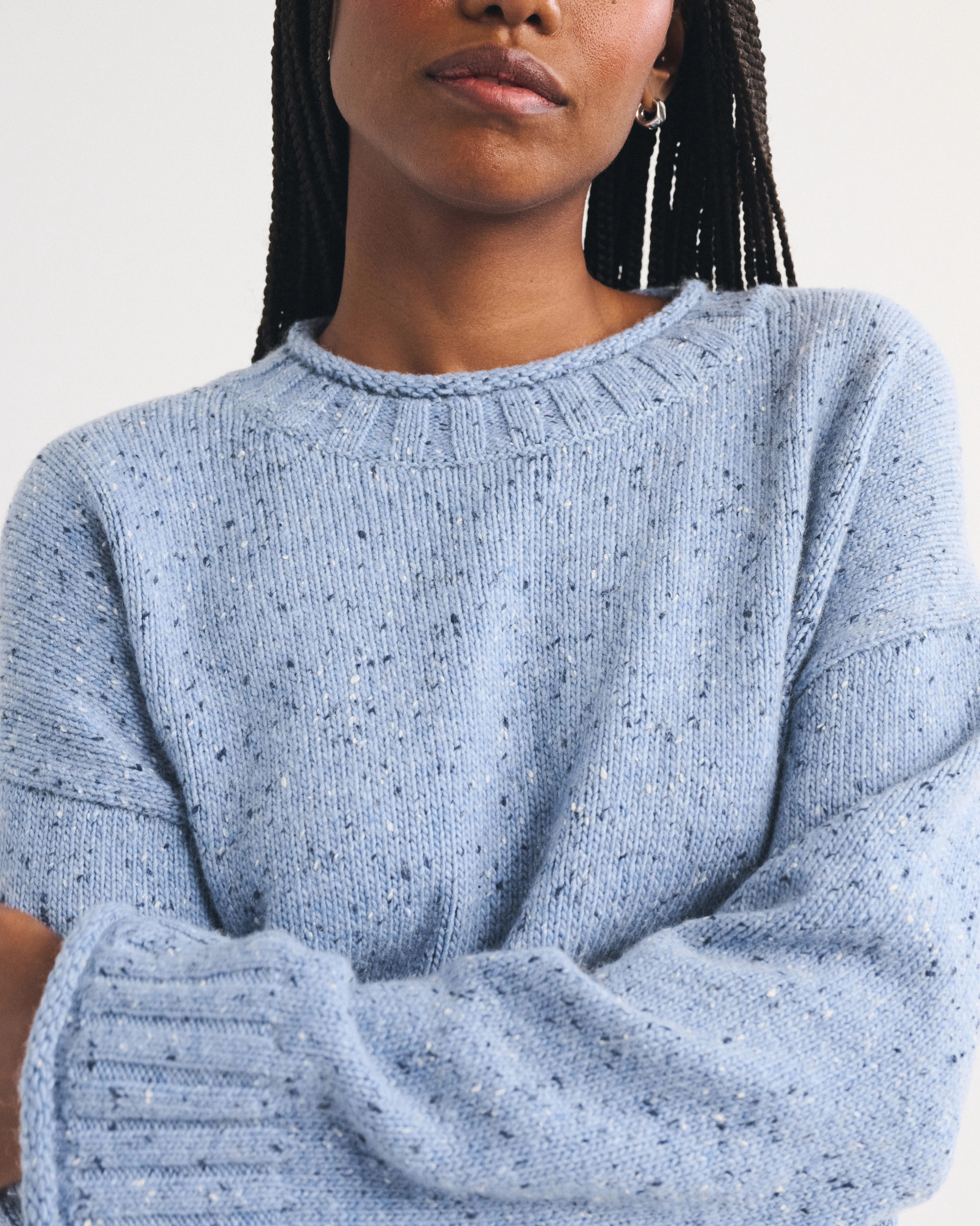 Wool-Blend Roll Neck Crew Sweater | Abercrombie & Fitch (US)