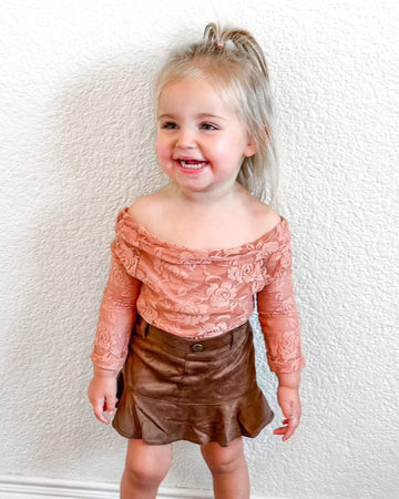 Beatrix Off-Shoulder Leotard - Rose Taupe | Bailey's Blossoms