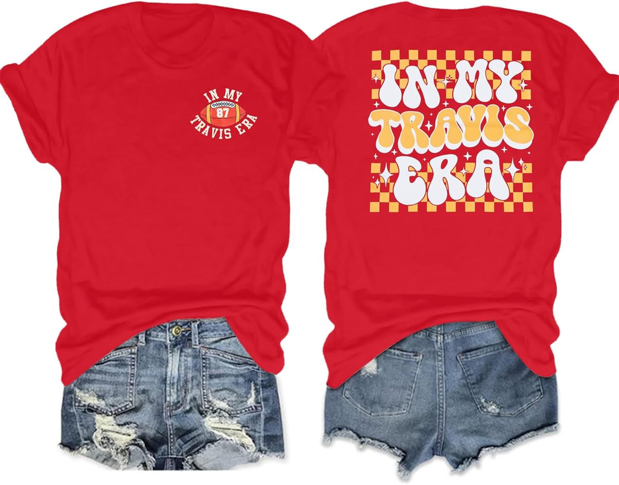 MOUSYA Retro in My Gameday Era T-Shirt Women Football Shirt Team Fan Tshirt Football Lovers Fans ... | Amazon (US)