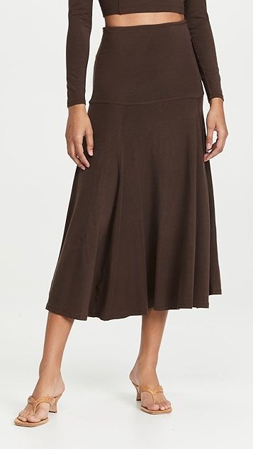 Stretch Tencel SJ Yoke Flare Skirt | Shopbop