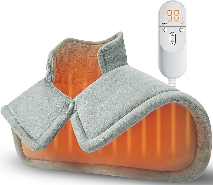 Heating Pad for Neck and Shoulder, Birthday Gifts for Men Women Dad Mom, Electric Weighted Heat P... | Amazon (US)