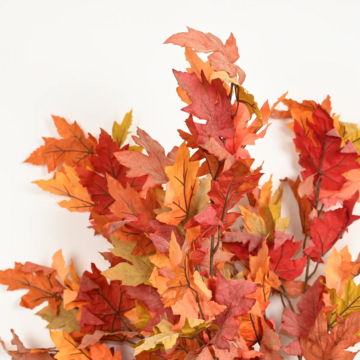 40" Artificial Deep Tone Lobed Maple Leaf Spray Long Textured Twig Faux Autumn Foliage Stem Vase ... | Wayfair North America