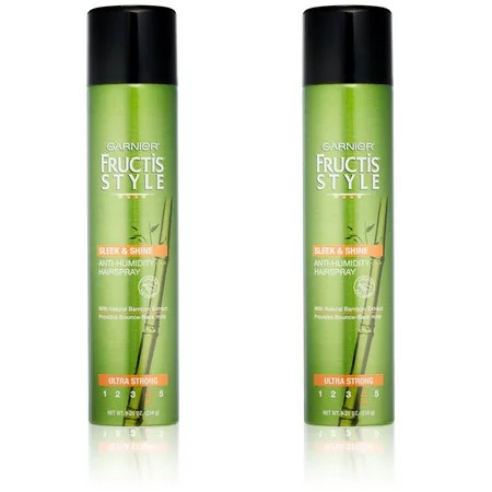 (2 Pack) Garnier Fructis Style Sleek And Shine Anti-Humidity Aerosol Hairspray 8.25 Ounce Ultra Strong #4 | Walmart (US)
