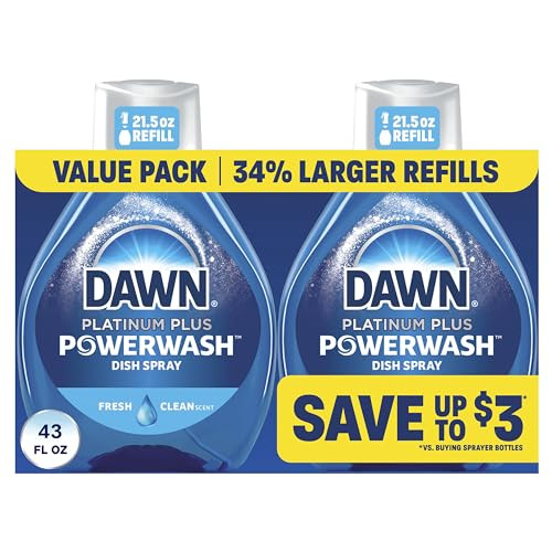 Dawn Powerwash Fresh Dish Spray, Liquid Dish Soap, Dish Soap Refill, Dish Detergent Liquid, 2 Ref... | Amazon (US)