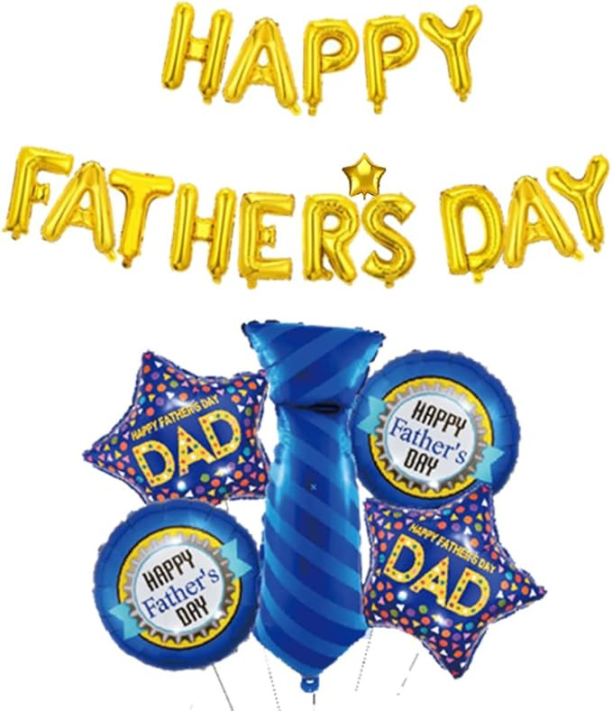Happy Father's Day Aluminum Foil Balloon Set 16 Inches Letter Balloon Decoration for Father's Day... | Amazon (US)