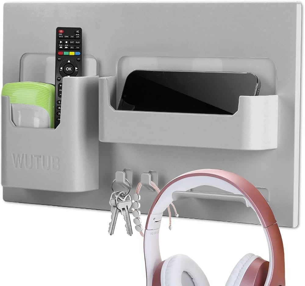 Wutub Bathroom Shelves Bedside Wall Shelf Organizer - Gray | Amazon (US)