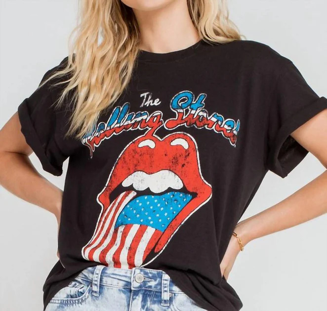 Rolling Stones America Tee In Black | Shop Simon