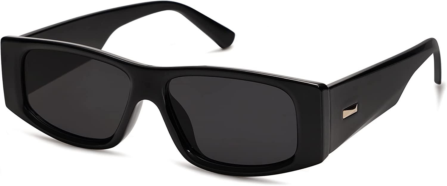 SOJOS Retro Rectangle Polarized Sunglasses Fashion Y2K Trendy Narrow Square Sunnies SJ2228 | Amazon (US)
