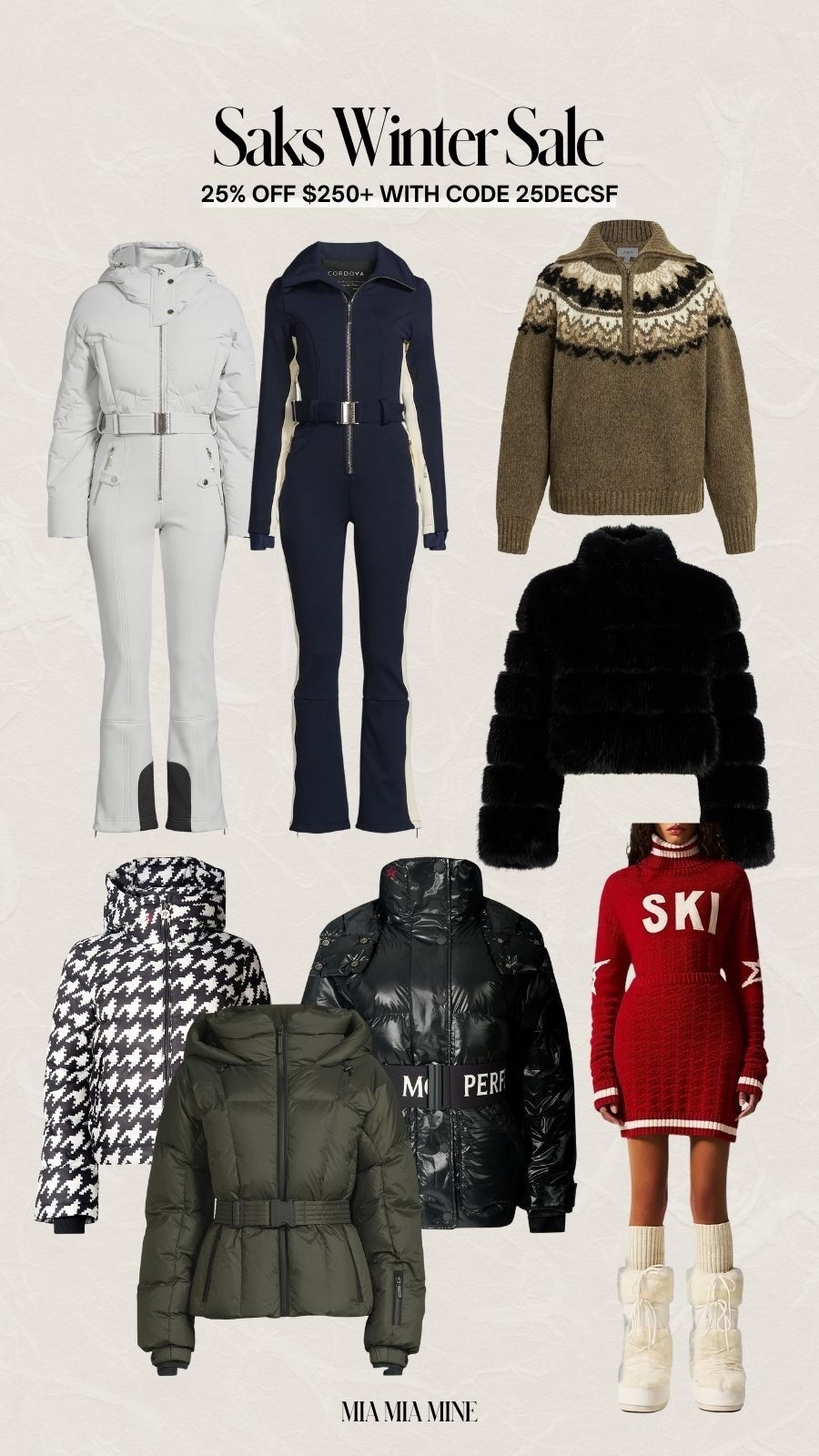 Saks ski essentials on sale
Save 25% off perfect moment sweaters, puffer coats, ski suits, fair isle sweaters and fur coats 

#LTKSeasonal #LTKSaleAlert #LTKTravel