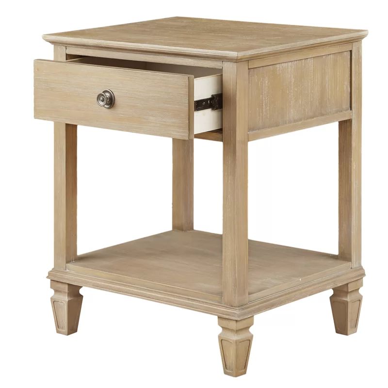 Victoria 28.5'' Tall 1 - Drawer Solid Wood Nightstand in Natural | Wayfair North America