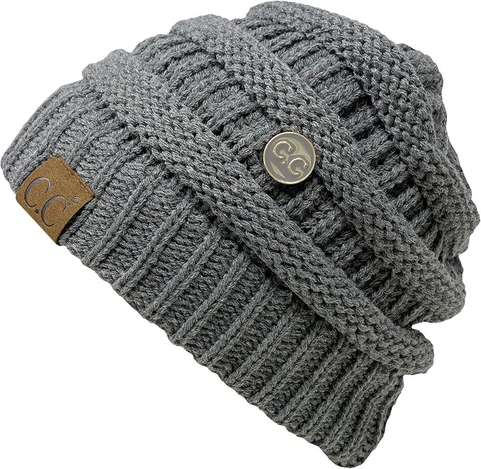 Funky Junque Women’s Knit Beanie – Soft 100% Acrylic Winter Hat with Side Buttons, Warm Stret... | Amazon (US)