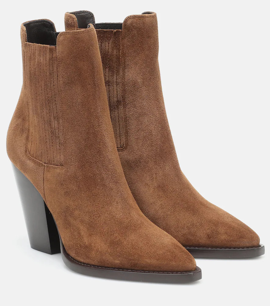 Saint Laurent Theo 95 suede ankle boots | Mytheresa (US/CA)