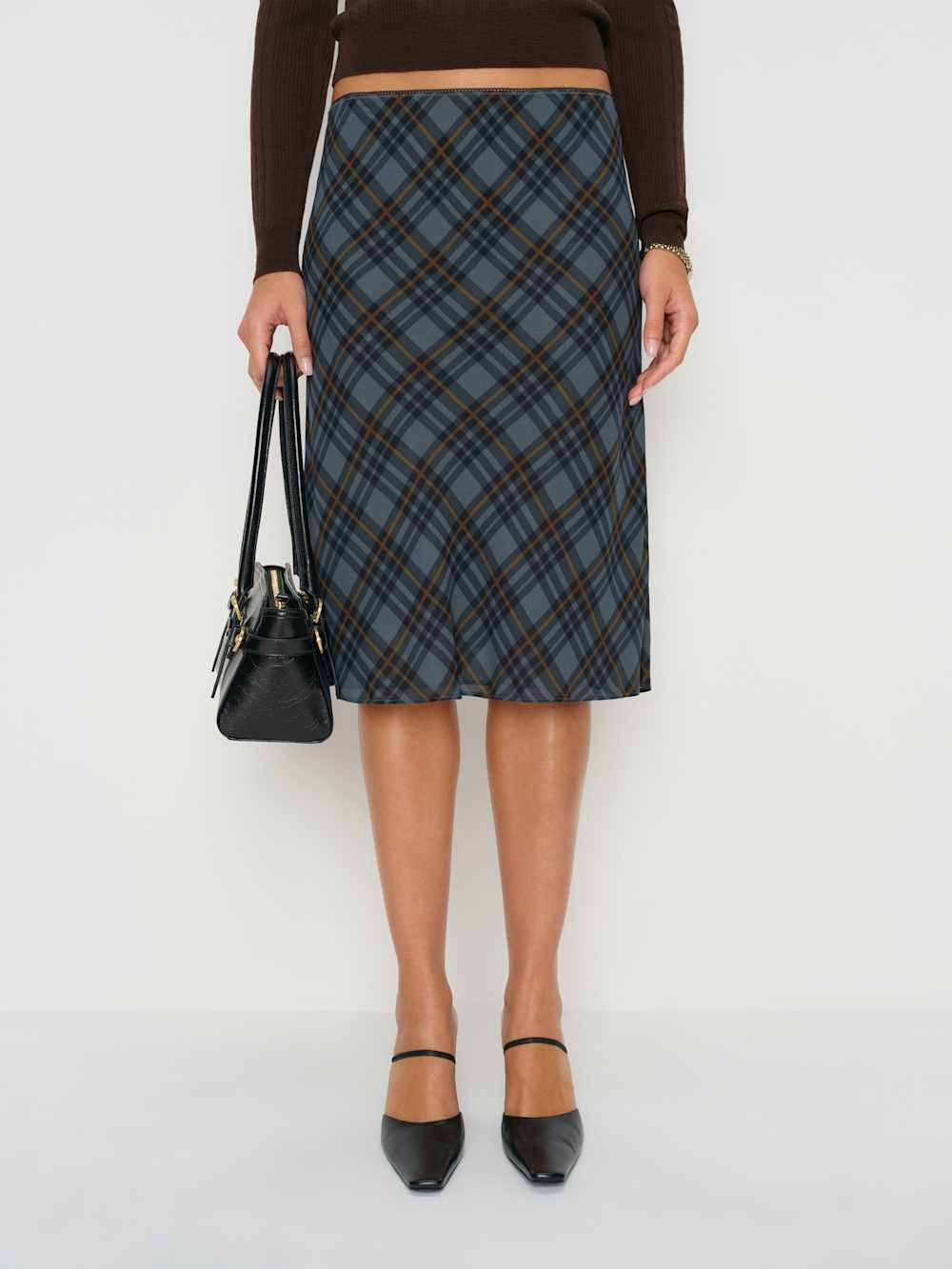 Layla Knee Length Skirt | Reformation (Global)