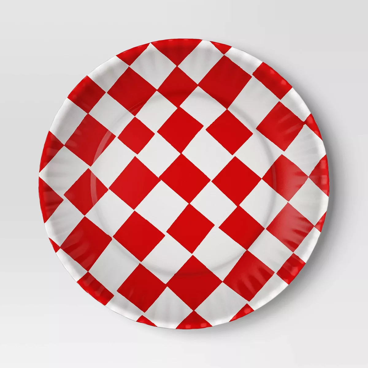 10" Melamine Checker Dinner Plate Red - Room Essentials™ | Target