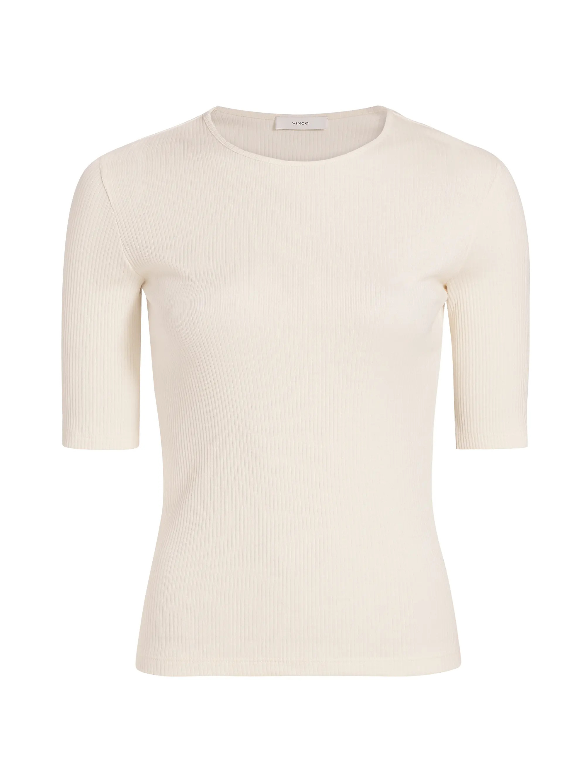 Shop Vince Cotton Knit T-Shirt | Saks Fifth Avenue | Saks Fifth Avenue