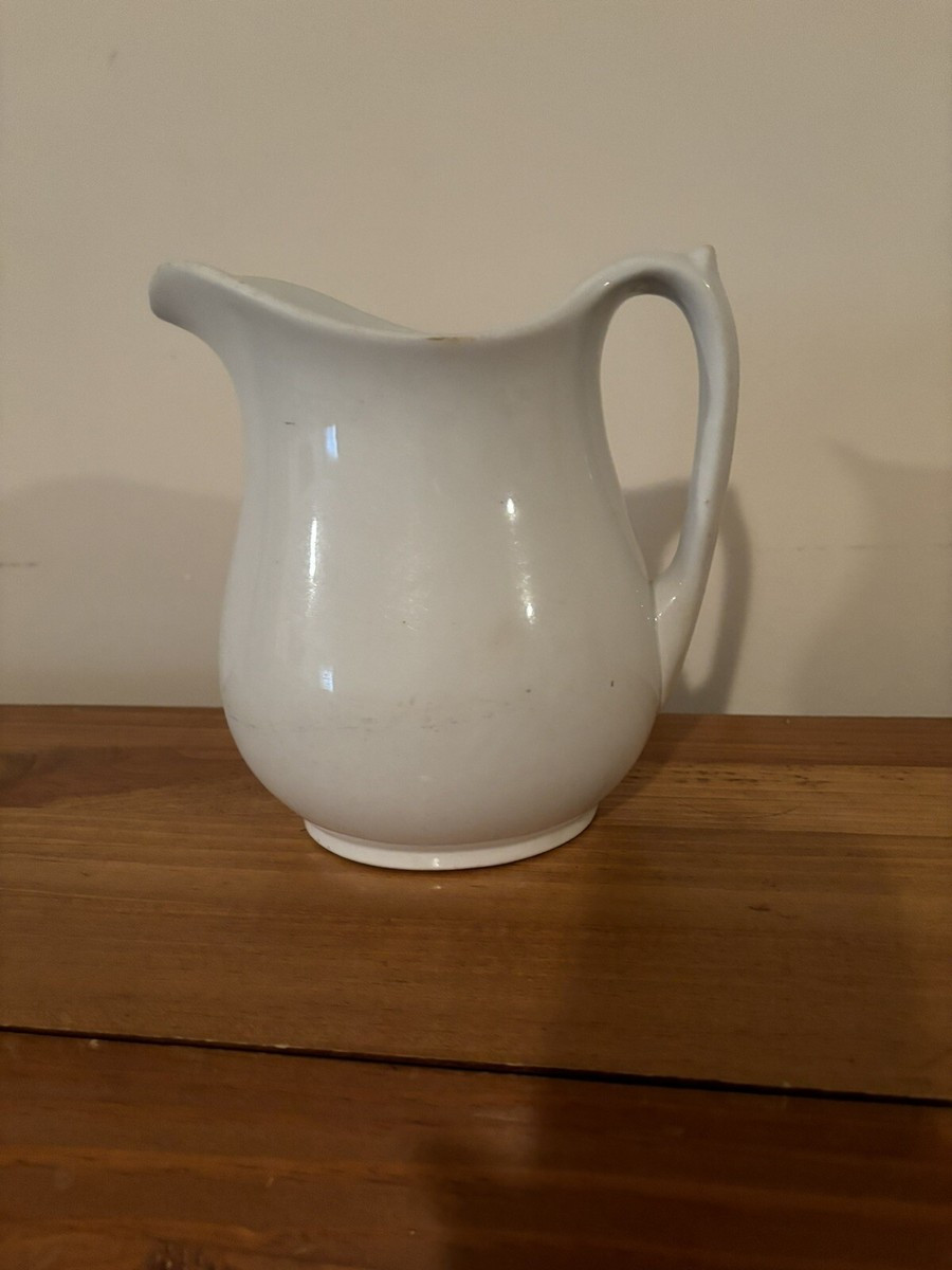 Antique Wedgwood & Co Royal Stone China White Ironstone Pitcher 7 Inches  | eBay | eBay US