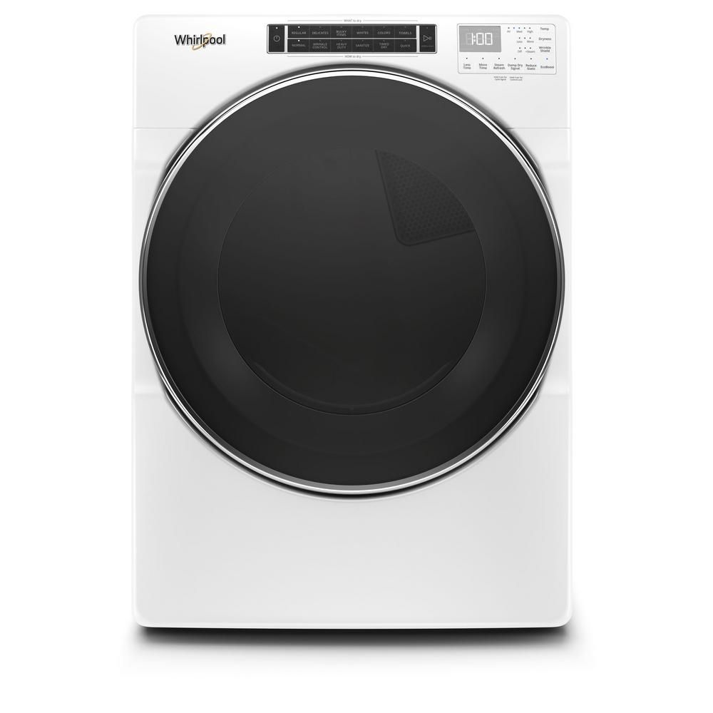 7.4 cu. ft. 120-Volt White Stackable Gas Vented Dryer with Steam and Intuitive Touch Controls, EN... | The Home Depot