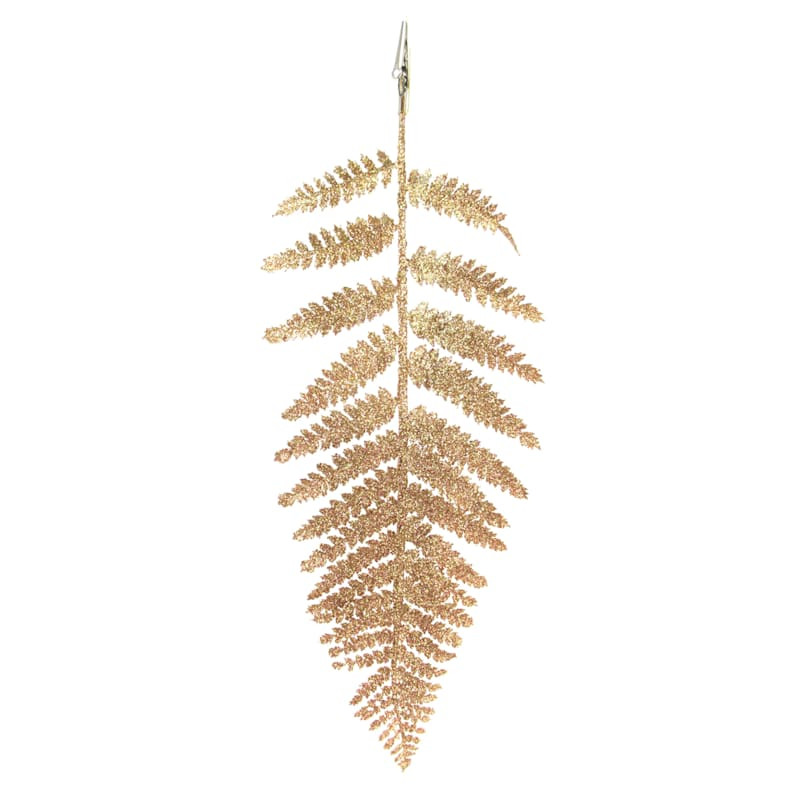Glittered Fern Clip Ornament, 18" | At Home