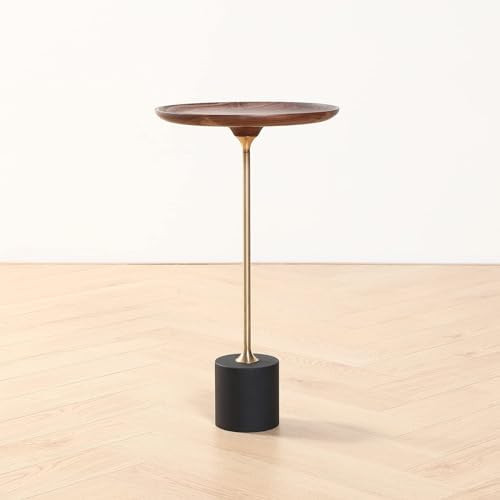 COZYMATIC Castiglia Small Round Side Table, Accent Pedestal Coffee Table with Wood Table Top, Sma... | Amazon (US)