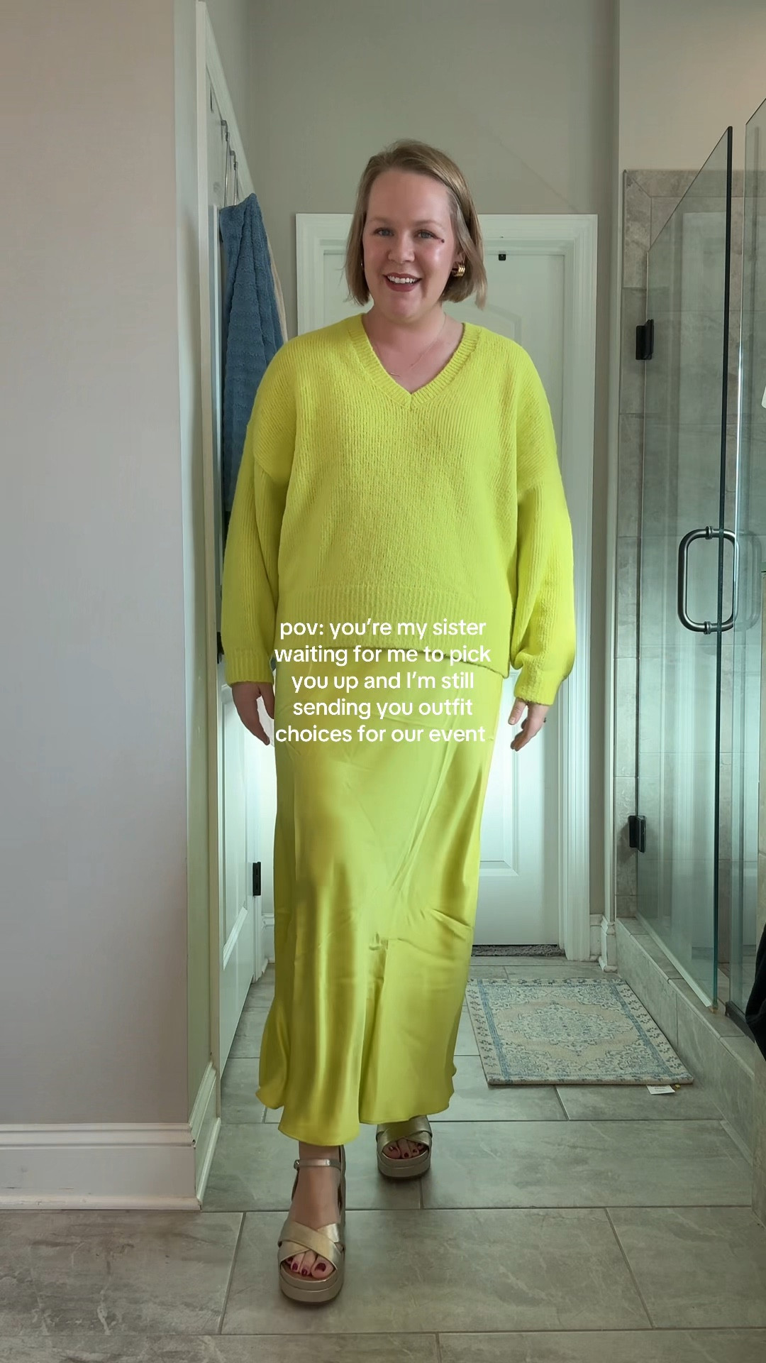 Loft lime green set for holiday parties 

#LTKHoliday #LTKCyberWeek #LTKootd