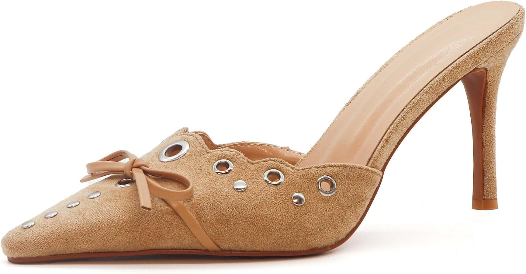 for Women Kitten Heels Mules Pumps Sandals | Amazon (US)