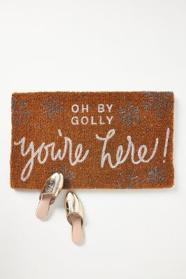 By Golly You're Here Doormat | Anthropologie (US)