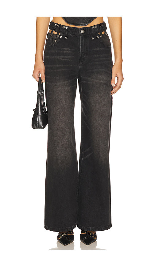 MARRKNULL Cutout Denim Trousers Jeans in Black. Size M. Also in L, S, XS. | Revolve Clothing (Global)