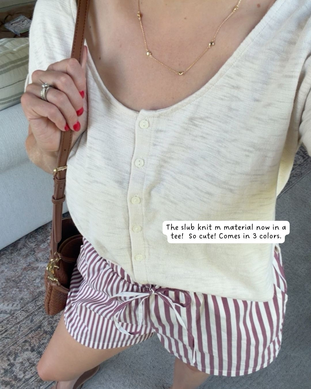 The ever so popular slub knit tank now comes in a tee!! Paired it with cute stripe shorts. XS in top, small in shorts.

#LTKootd #LTKmomlife #LTKgrwm