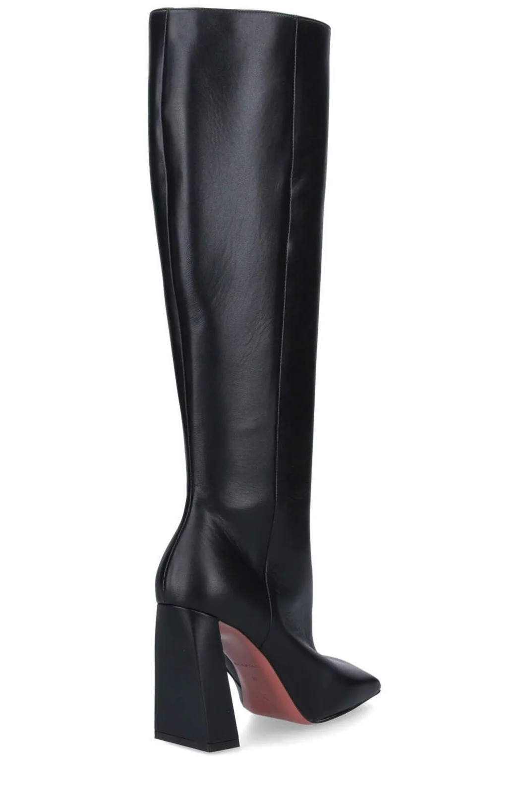 Amina Muaddi Square-Toe Knee-High Boots | Cettire Global