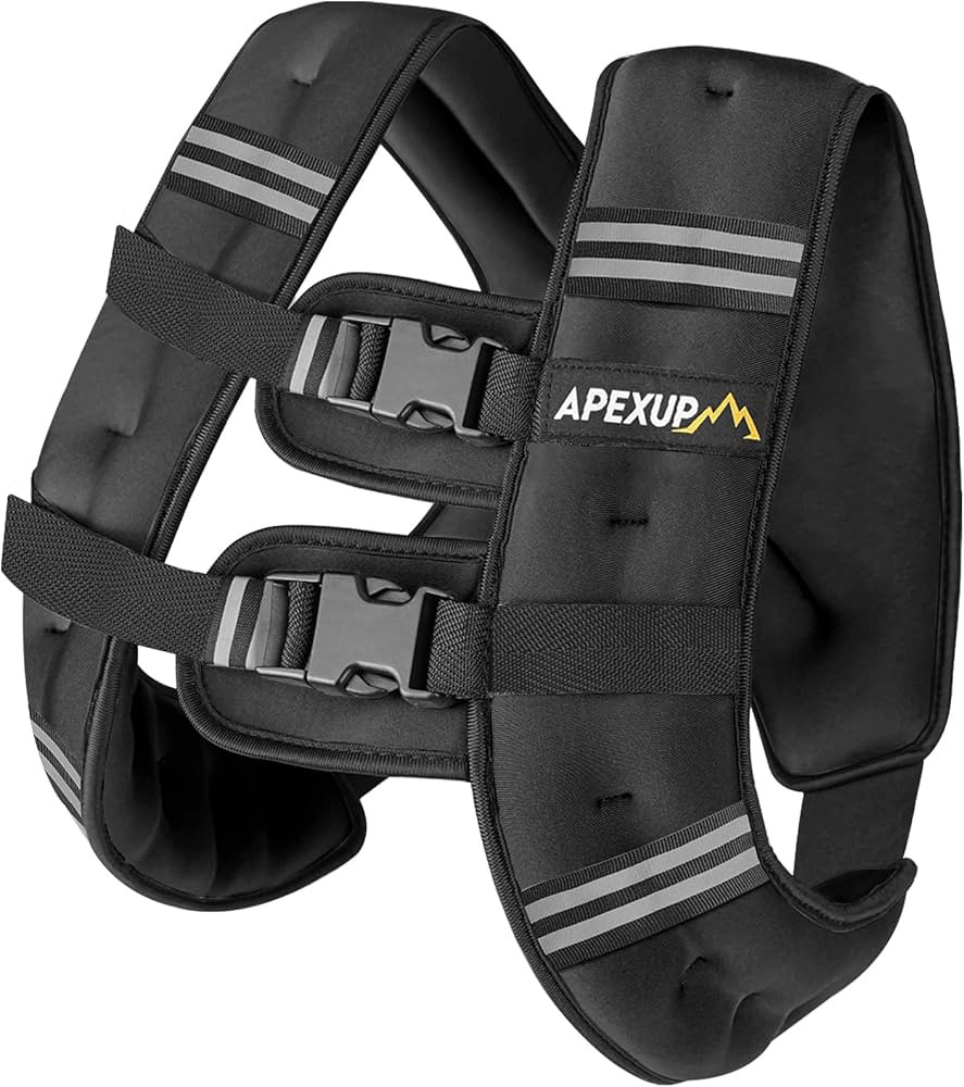 APEXUP Weighted Vest with 5lbs/10lbs/15lbs/20lbs/25lbs/30lbs Weights and Reflective Stripe, Weigh... | Amazon (US)