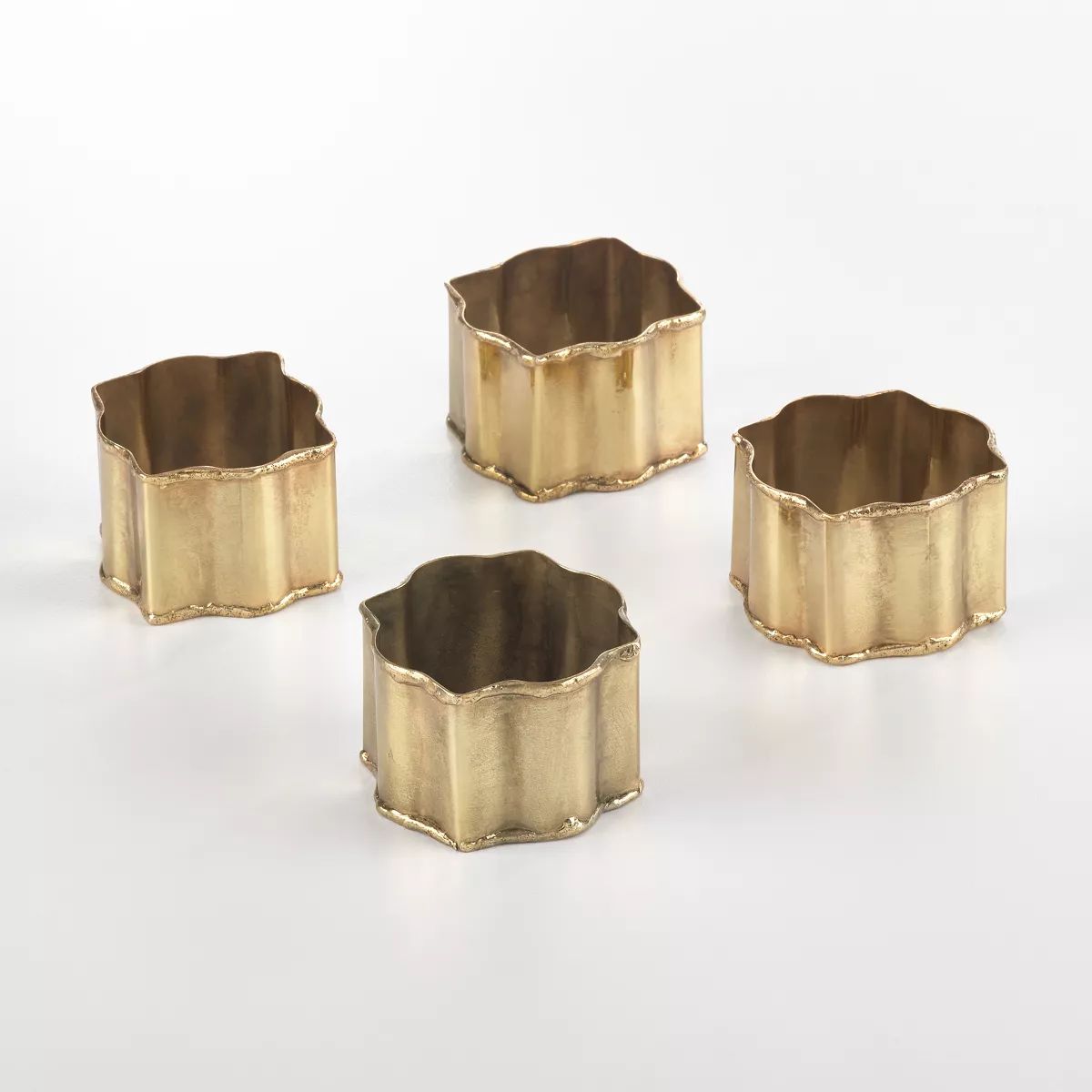 Saro Lifestyle Napkin Holder Rings With Round Classic Design (Set of 4) | Target