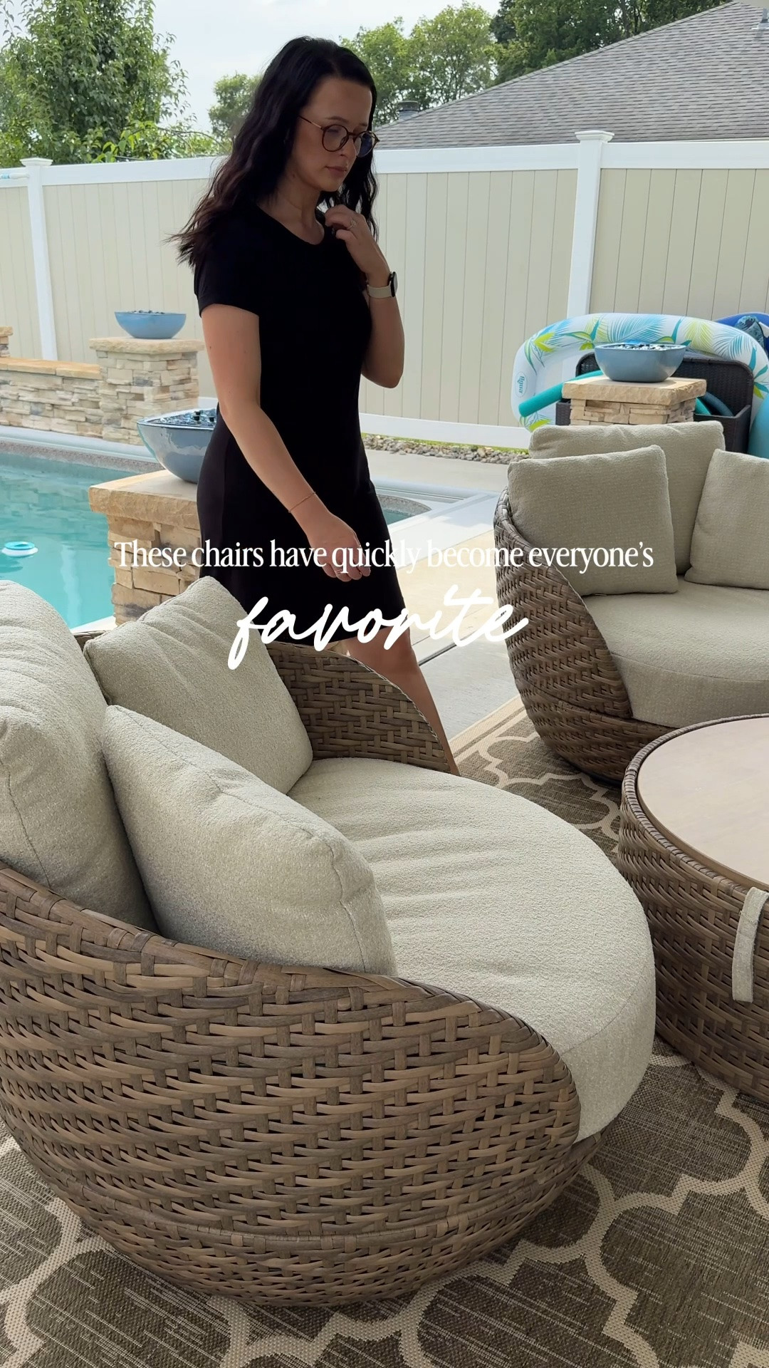 Once you sit down, you truly do not want to get back up. #outdoors #summer #patiochairs #patio #pooldeck #porch #pool #chairs #swivel #comfy #beautifulbydrew #walmartfinds #outdoorfinds

#LTKSeasonal #LTKHome #LTKSwim