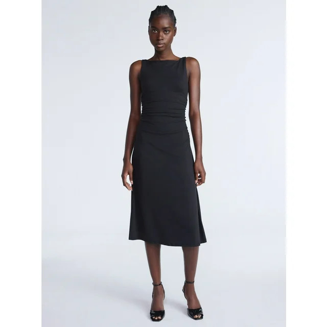 Scoop Women's Sleeveless Contour Midi Dress, Sizes XS-XXL | Walmart (US)