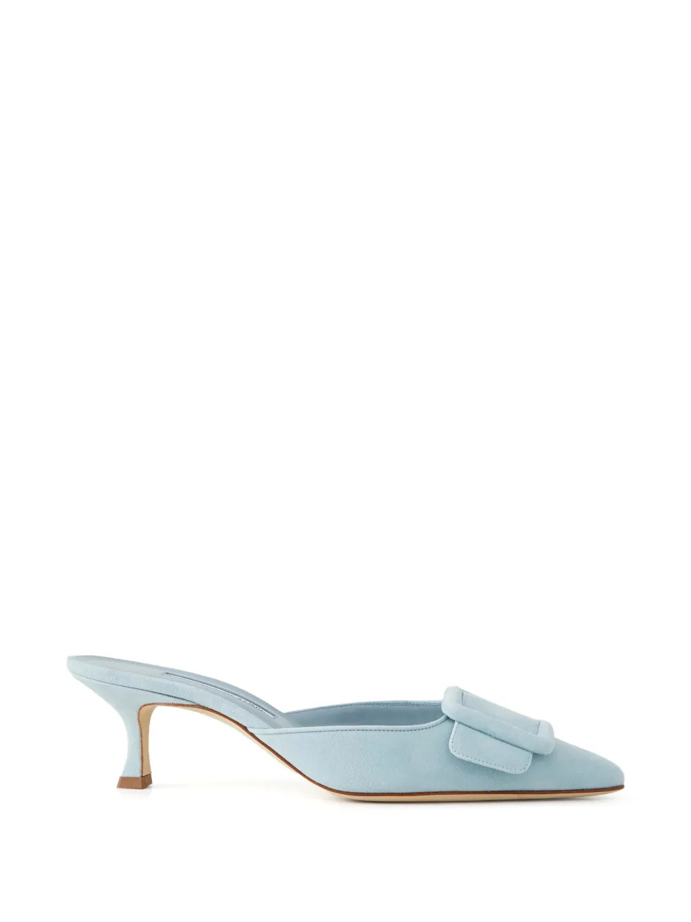Manolo Blahnik Maysale buckle-detail Mules | Blue | FARFETCH AU | Farfetch Global