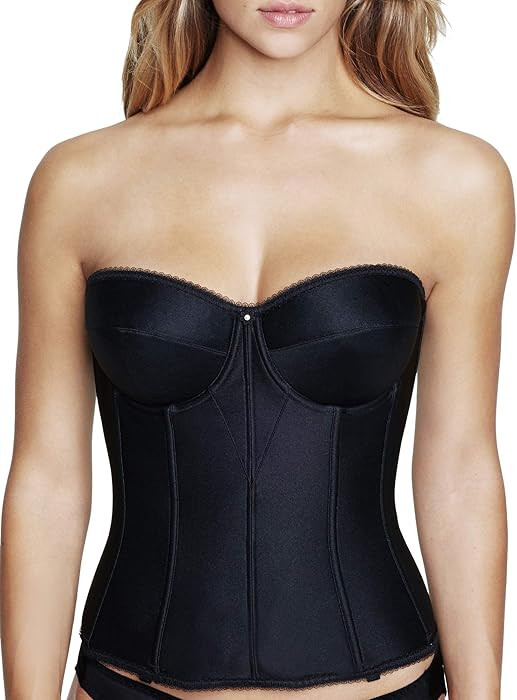 Dominique Tayler Lace Backless and Strapless Corselet Bridal Bra with Breathable Memory Foam Cups | Amazon (US)