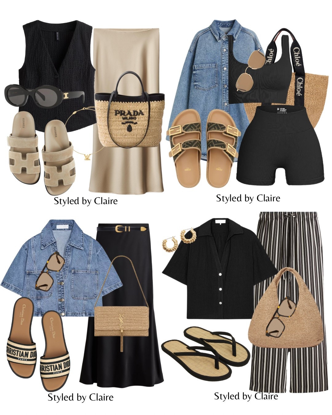 Something BLACK 🖤
Tags: waistcoat textured H&M satin skirt denim shirt Hermes cypher sandals raffia bag Zara Dior Prada ysl Chloe fendi cycle shorts crop top tote linen trousers shirt top sliders beach club fashion summer inspo outfit ideas chic women’s style city break capsule wardrobe holiday vacation Dubai Barcelona Ibiza London

#LTKsummer #LTKstyletip